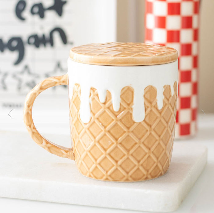Novelty Waffle Mug and Coaster Set
