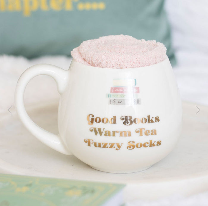 Good Books Warm Tea Mug and Socks Set