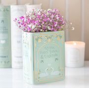 Green Book Shaped Vase - Book Lovers Gift For Her 