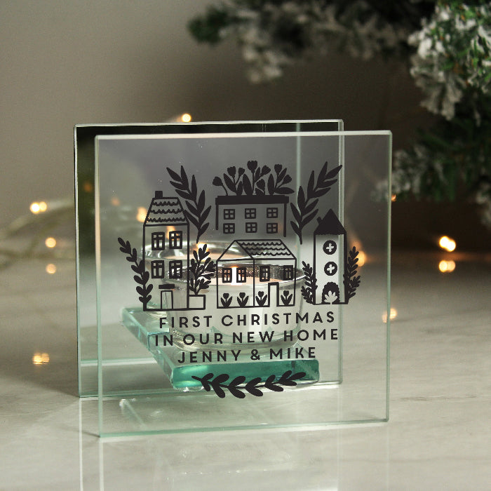 Personalised Home Design Glass Tealight