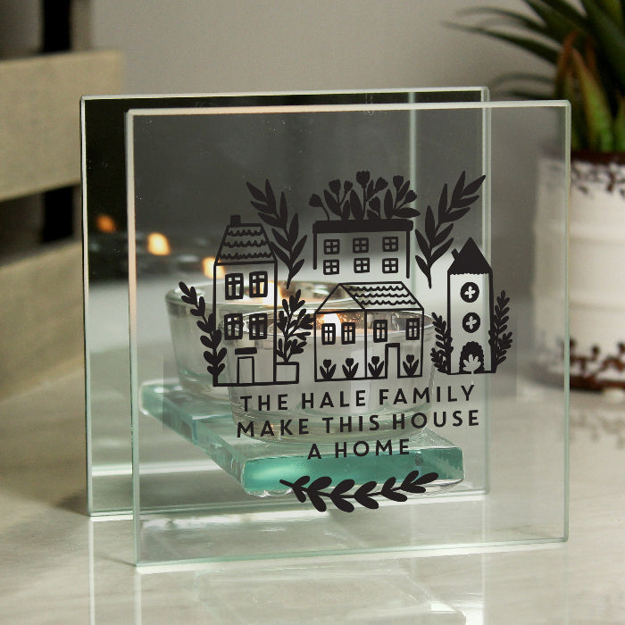 Personalised Home Design Glass Tealight