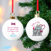 Personalised Me To You Couples Christmas Bauble