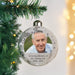 Personalised Our Star In Heaven Photo Upload Memorial Glass Bauble
