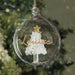 Personalised Gold Glitter Name Only Christmas Tree Glass Bauble