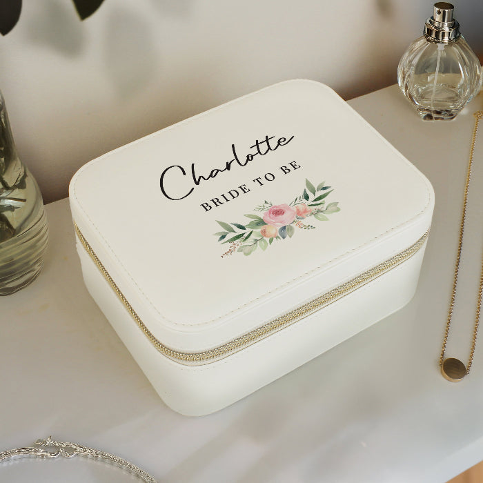 Personalised Bridal Party Travel Jewellery Box