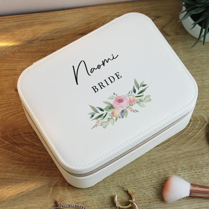 Personalised Bridal Party Travel Jewellery Box