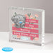 Personalised Me To You Floral Crystal Glass Block