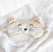 White Cat Face Satin Eye Mask