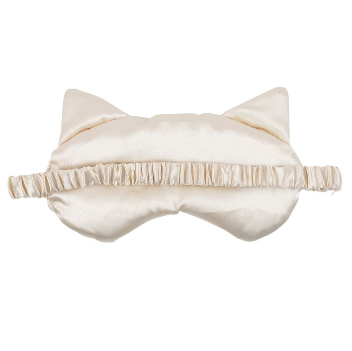 White Cat Face Satin Eye Mask