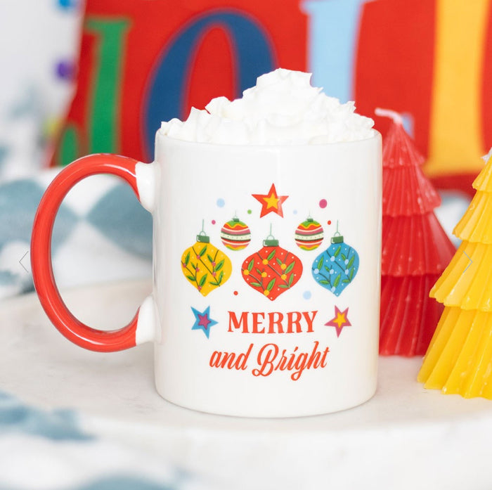 Merry and Bright Bauble Christmas Mug