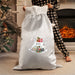 Personalised Luxury Silver Grey Pom Pom Christmas Sack - Rocking Horse