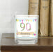Personalised 90th Birthday Scented Jar Candle