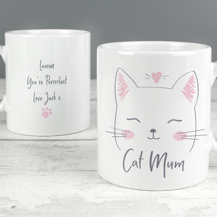 Personalised Cat Mum Mug