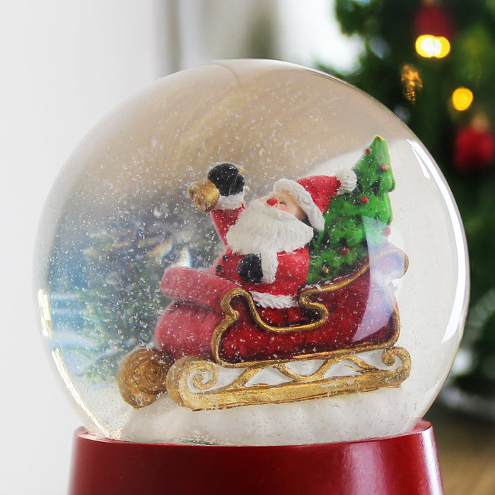 Personalised Musical Santa Globe Christmas Decoration