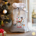 Personalised Silver Luxury Christmas Sack - Reindeer