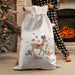 Personalised Silver Luxury Christmas Sack - Reindeer