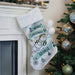 Personalised Silver Grey Christmas Stocking - The Snowman & the Snowdog