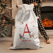 Personalised Silver Grey Christmas Sack - Initial Reindeer