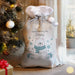 Personalised Silver Grey Christmas Sack - Polar Bear