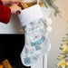 Personalised Silver Grey Christmas Stocking - Polar Bear
