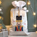 Personalised Silver Grey Christmas Sack - Nutcracker