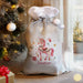 Personalised Silver Grey Christmas Sack - Unicorn