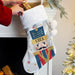 Personalised Silver Grey Christmas Stocking - Nutcracker