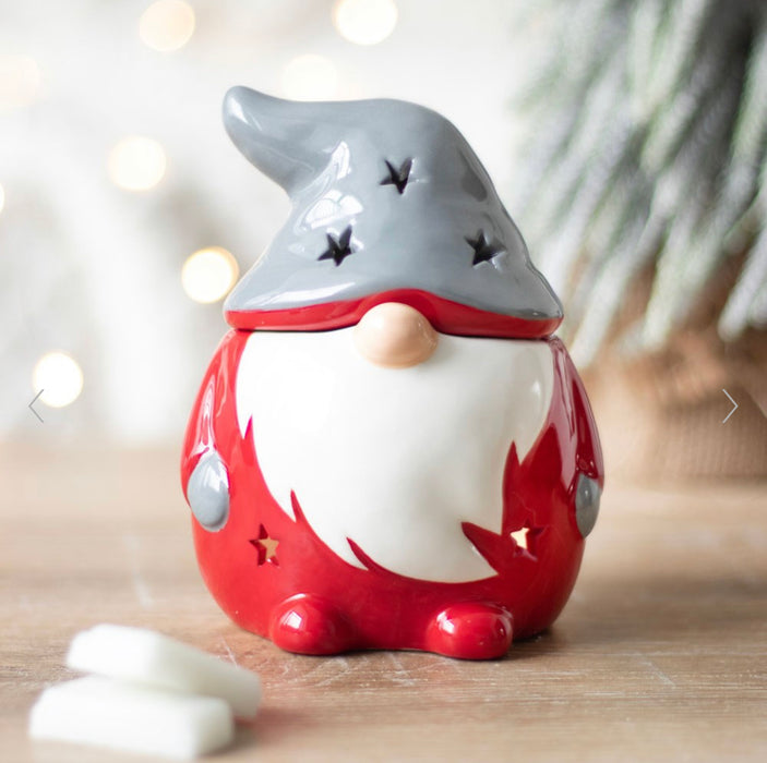 Red and Grey Christmas Gonk Oil Burner