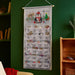 Personalised Silver Fabric Advent Calendars With Pocket - Penguin
