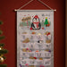 Personalised Silver Fabric Advent Calendars With Pocket - Penguin