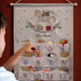 Personalised Silver Fabric Advent Calendar With Pocket - Rocking Horse