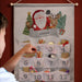 Personalised Silver Fabric Advent Calendar With Pocket - Santa