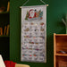 Personalised Silver Fabric Advent Calendar With Pocket - Santa