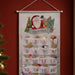 Personalised Silver Fabric Advent Calendar With Pocket - Santa