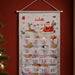 Personalised Silver Fabric Advent Calendar With Pocket - Santa Sleigh
