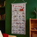 Personalised Silver Fabric Advent Calendar With Pocket - Santa Sleigh