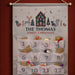 Personalised Silver Fabric Advent Calendar With Pockets - Home Woodland