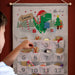 Personalised Silver Fabric Advent Calendar With Pockets - Dinosaur
