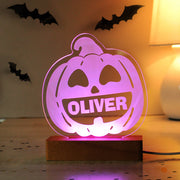 Personalised Pumpkin Halloween LED Light - Decor