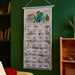 Personalised Silver Fabric Advent Calendar With Pocket - Dinosaur