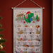 Personalised Silver Fabric Advent Calendar With Pockets - Dinosaur