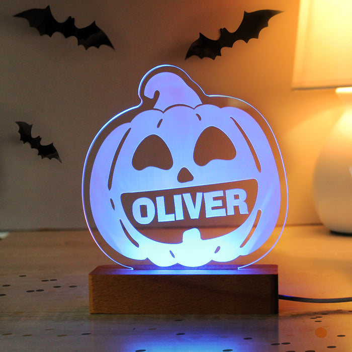 Personalised Pumpkin Halloween LED Light