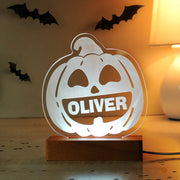 Personalised Pumpkin Halloween LED Light - Decor