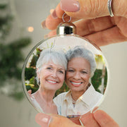 Photo Upload Glass Christmas Bauble