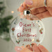 Personalised Baby’s First Christmas Glass Bauble