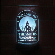Personalised Haunted House Halloween Outdoor Light