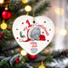 Personalised Me to You My 1st Christmas Ceramic Heart Decoration