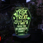 Personalised Trick or Treat Halloween Outdoor Light
