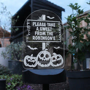 Personalised Pumpkin Patch Halloween Outdoor Solar Light - Decoration 