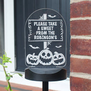 Personalised Pumpkin Patch Halloween Outdoor Solar Light - Decoration 